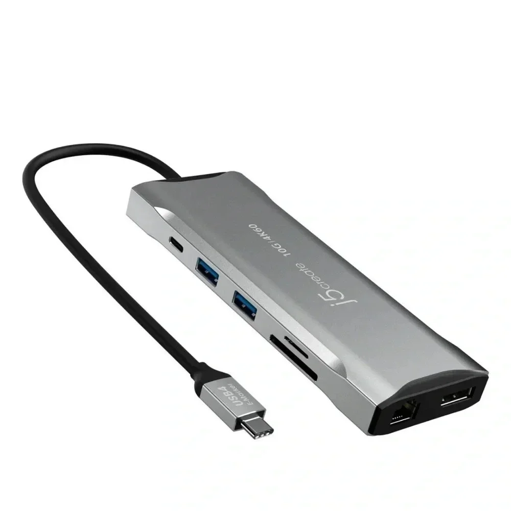 NEW j5create - 4K60 Elite USB-C Triple-Monitor 10Gbps Mini Dock - Space Grey - Picture 6 of 12